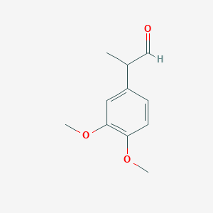 molecular formula C11H14O3 B3265088 2-(3,4-Dimethoxyphenyl)propanal CAS No. 40181-00-8