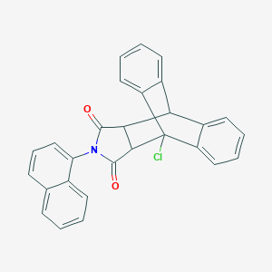 molecular formula C28H18ClNO2 B326509 1-Chloro-17-naphthalen-1-yl-17-azapentacyclo[6.6.5.02,7.09,14.015,19]nonadeca-2,4,6,9,11,13-hexaene-16,18-dione 