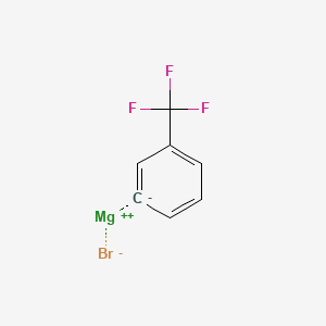 molecular formula C7H4BrF3Mg B3265134 Magnesium;trifluoromethylbenzene;bromide CAS No. 402-26-6