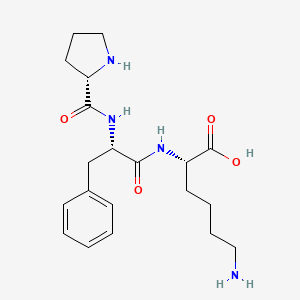 molecular formula C20H30N4O4 B3265138 (2S)-6-amino-2-[[(2S)-3-phenyl-2-[[(2S)-pyrrolidine-2-carbonyl]amino]propanoyl]amino]hexanoic Acid CAS No. 40204-88-4