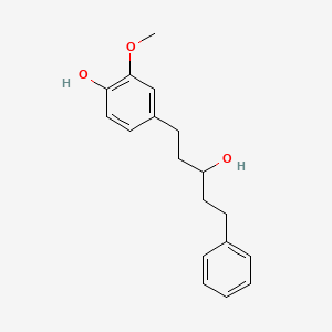 molecular formula C18H22O3 B3265144 4-(3-Hydroxy-5-phenylpentyl)-2-methoxyphenol CAS No. 402469-45-8
