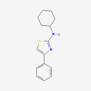 molecular formula C15H18N2S B3265165 N-cyclohexyl-4-phenyl-1,3-thiazol-2-amine CAS No. 402738-30-1
