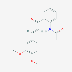 molecular formula C19H19NO4 B326517 N-{2-[3-(3,4-dimethoxyphenyl)acryloyl]phenyl}acetamide 