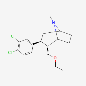 molecular formula C17H23Cl2NO B3265190 (2R,3S)-3-(3,4-Dichlorophenyl)-2-(ethoxymethyl)-8-methyl-8-azabicyclo[3.2.1]octane CAS No. 402856-42-2