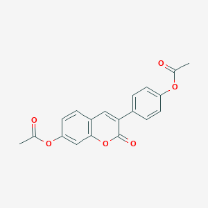 molecular formula C19H14O6 B326522 4-[7-(acetyloxy)-2-oxo-2H-chromen-3-yl]phenyl acetate 