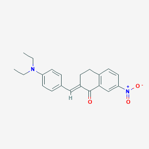 molecular formula C21H22N2O3 B326525 2-[4-(diethylamino)benzylidene]-7-nitro-3,4-dihydro-1(2H)-naphthalenone 