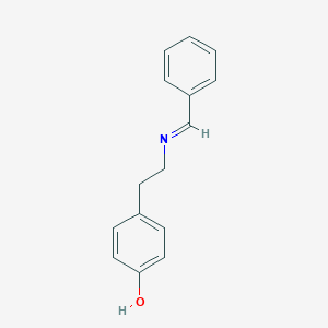 4-[2-(Benzylideneamino)ethyl]phenol