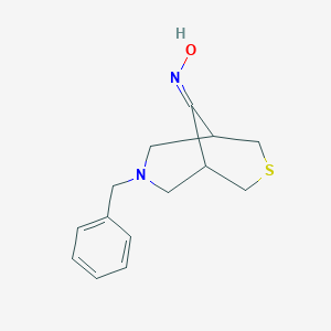 molecular formula C14H18N2OS B326531 7-Benzyl-3-thia-7-azabicyclo[3.3.1]nonan-9-one oxime 