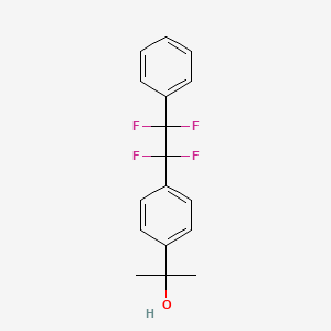 molecular formula C17H16F4O B3265314 2-(4-(1,1,2,2-Tetrafluoro-2-phenylethyl)phenyl)propan-2-OL CAS No. 40396-67-6