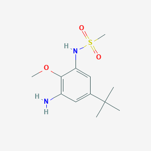 molecular formula C12H20N2O3S B3265330 N-(3-amino-5-tert-butyl-2-methoxy-phenyl)-methanesulfonamide CAS No. 404010-35-1
