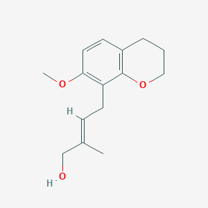 molecular formula C15H20O3 B326536 4-(7-methoxy-3,4-dihydro-2H-chromen-8-yl)-2-methyl-2-buten-1-ol 