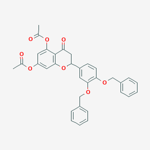 5-(acetyloxy)-2-[3,4-bis(benzyloxy)phenyl]-4-oxo-3,4-dihydro-2H-chromen-7-yl acetate