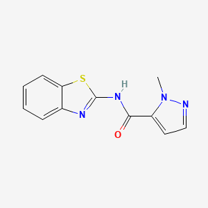 molecular formula C12H10N4OS B3265375 N-(1,3-benzothiazol-2-yl)-2-methylpyrazole-3-carboxamide CAS No. 404904-30-9
