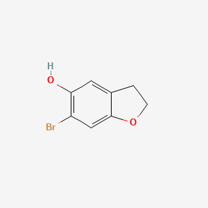 molecular formula C8H7BrO2 B3265384 6-Bromo-2,3-dihydrobenzofuran-5-ol CAS No. 40492-53-3