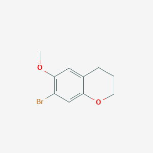 molecular formula C10H11BrO2 B3265386 7-Bromo-6-methoxychroman CAS No. 40492-57-7