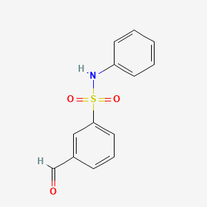 molecular formula C13H11NO3S B3265420 3-formyl-N-phenylbenzenesulfonamide CAS No. 405058-55-1