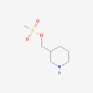 molecular formula C7H15NO3S B3265426 Piperidin-3-ylmethyl methanesulfonate CAS No. 405090-41-7