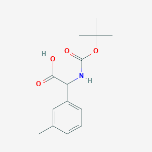 molecular formula C14H19NO4 B3265440 [(Tert-butoxycarbonyl)amino](3-methylphenyl)acetic acid CAS No. 40512-50-3