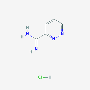 molecular formula C5H7ClN4 B3265451 Pyridazine-3-carboximidamide hydrochloride CAS No. 405219-28-5