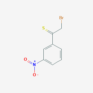 molecular formula C8H6BrNO2S B326547 2-Bromo-1-{3-nitrophenyl}ethanethione 