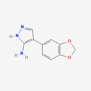 molecular formula C10H9N3O2 B3265483 4-(2H-1,3-benzodioxol-5-yl)-1H-pyrazol-5-amine CAS No. 40545-67-3