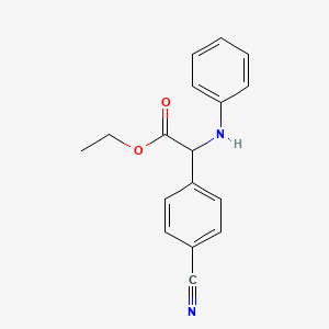 molecular formula C17H16N2O2 B3265493 2-(4-氰基苯基)-2-(苯基氨基)乙酸乙酯 CAS No. 40577-15-9