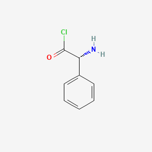 molecular formula C8H8ClNO B3265536 (2R)-2-amino-2-phenylacetyl chloride CAS No. 40647-89-0
