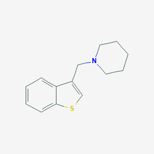 molecular formula C14H17NS B326554 1-(1-Benzothien-3-ylmethyl)piperidine 