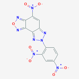 molecular formula C12H4N8O7 B326556 7-{2,4-bisnitrophenyl}-4-nitro-7H-[1,2,3]triazolo[4,5-e][2,1,3]benzoxadiazole 