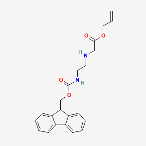 molecular formula C22H24N2O4 B3265569 Allyl 2-((2-((((9H-fluoren-9-yl)methoxy)carbonyl)amino)ethyl)amino)acetate CAS No. 406683-69-0