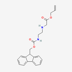 molecular formula C22H24N2O4 B3265569 烯丙基 2-((2-((((9H-芴-9-基)甲氧羰基)氨基)乙基)氨基)乙酸酯 CAS No. 406683-69-0