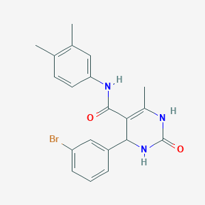 molecular formula C20H20BrN3O2 B3265571 4-(3-bromophenyl)-N-(3,4-dimethylphenyl)-6-methyl-2-oxo-1,2,3,4-tetrahydropyrimidine-5-carboxamide CAS No. 406690-71-9