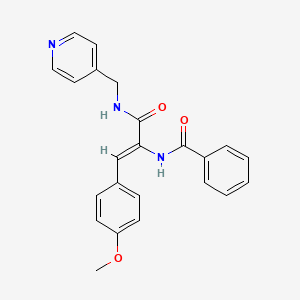 molecular formula C23H21N3O3 B3265575 N-[(Z)-1-(4-methoxyphenyl)-3-oxo-3-(pyridin-4-ylmethylamino)prop-1-en-2-yl]benzamide CAS No. 406711-43-1