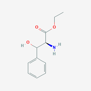 molecular formula C11H15NO3 B3265578 (2S)-Ethyl 2-amino-3-hydroxy-3-phenylpropanoate CAS No. 40682-56-2