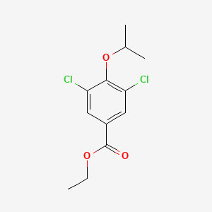 molecular formula C12H14Cl2O3 B3265582 Ethyl 3,5-dichloro-4-propan-2-yloxybenzoate CAS No. 40689-36-9