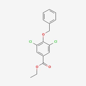 molecular formula C16H14Cl2O3 B3265585 Ethyl 4-benzyloxy-3,5-dichlorobenzoate CAS No. 40689-39-2