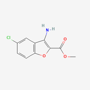 molecular formula C10H8ClNO3 B3265606 Methyl 3-amino-5-chloro-1-benzofuran-2-carboxylate CAS No. 406929-36-0