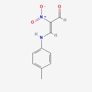molecular formula C10H10N2O3 B3265647 2-Nitro-3-(p-tolylamino)acrylaldehyde CAS No. 40824-88-2