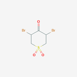 molecular formula C5H6Br2O3S B3265661 3,5-dibromotetrahydro-4H-thiopyran-4-one 1,1-dioxide CAS No. 408314-20-5