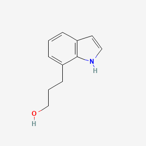 molecular formula C11H13NO B3265674 3-(1H-indol-7-yl)propan-1-ol CAS No. 408356-04-7