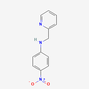 molecular formula C12H11N3O2 B3265677 4-nitro-N-(pyridin-2-ylmethyl)aniline CAS No. 408365-67-3