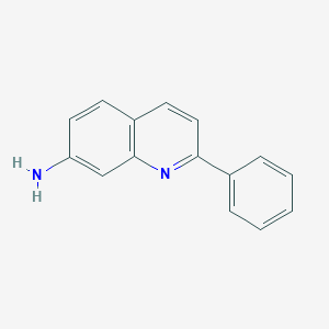 molecular formula C15H12N2 B3265693 2-苯基喹啉-7-胺 CAS No. 408508-52-1