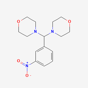molecular formula C15H21N3O4 B3265725 3-(Dimorpholinomethyl)-1-nitrobenzene CAS No. 40891-03-0