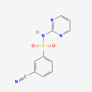 molecular formula C11H8N4O2S B3265732 3-Cyano-N-(pyrimidin-2-yl)benzenesulfonamide CAS No. 409111-07-5