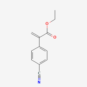 molecular formula C12H11NO2 B3265745 Ethyl 2-(4-cyanophenyl)acrylate CAS No. 409359-86-0