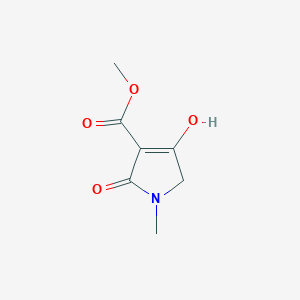 molecular formula C7H9NO4 B3265752 Methyl 4-hydroxy-1-methyl-2-oxo-2,5-dihydro-1H-pyrrole-3-carboxylate CAS No. 40970-28-3