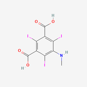 molecular formula C9H6I3NO4 B3265756 2,4,6-Triiodo-5-(methylamino)-isophthalic acid CAS No. 40976-89-4