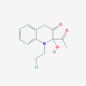 molecular formula C13H14ClNO3 B326576 2-acetyl-1-(2-chloroethyl)-2-hydroxy-1,4-dihydro-3(2H)-quinolinone 
