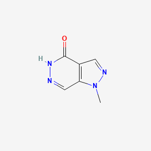 molecular formula C6H6N4O B3265766 1-Methyl-1H-pyrazolo[3,4-d]pyridazin-4(5H)-one CAS No. 40995-46-8
