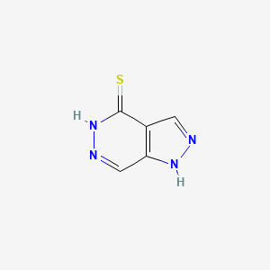 molecular formula C5H4N4S B3265771 1H-pyrazolo[3,4-d]pyridazine-4(5H)thione CAS No. 40995-62-8
